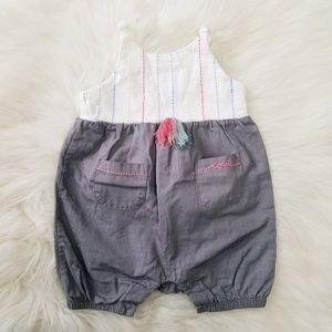 Ellen DeGeneres Romper - Denim Bottom & White Top